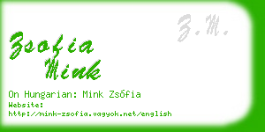 zsofia mink business card