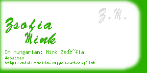 zsofia mink business card